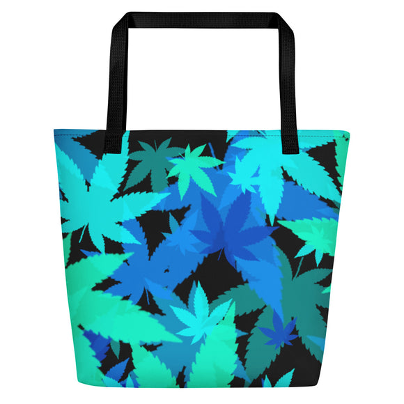 Blue Leaf Beach Bag